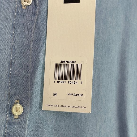 Levi's Light Blue Denim Shirt - Picture 6 of 8